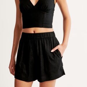 Abercrombie // Linen Blend Pull On Shorts